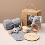Newborn Baby Gift Set Swaddle Blanket & Teether – Baby Essentials Kit for Newborn Comfort, Baby Care & Milestone Moments