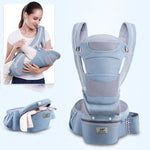 Ergonomic Baby Carrier 3-in-1 Hipseat & Wrap Sling – Infant to Toddler Carrier for Newborn Essentials & Baby Outings
