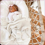 Knitted Baby Blanket Ruffle Swaddle Wrap – Soft Newborn Essentials Stroller Blanket for Baby Comfort & Daily Baby Care