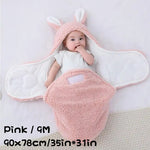 Super Soft Baby Swaddle Wrap Fleece Wearable Blanket – Newborn Essentials Baby Cocoon Wrap for Comfort & Baby Care