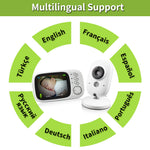 3.2” Digital Baby Monitor with Camera – Two-Way Audio, Night Vision & Temperature Display for Baby Care & Newborn Essentials