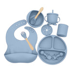 Silicone Baby Feeding Set 10PCS – Newborn Essentials Mealtime Kit for Baby Care, Infant Feeding & Safe Baby Essentials