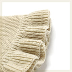 Knitted Baby Blanket Ruffle Swaddle Wrap – Soft Newborn Essentials Stroller Blanket for Baby Comfort & Daily Baby Care