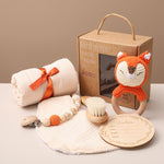Newborn Baby Gift Set Swaddle Blanket & Teether – Baby Essentials Kit for Newborn Comfort, Baby Care & Milestone Moments